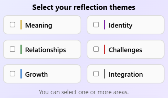 EVE Exploration: choosing reflection themes